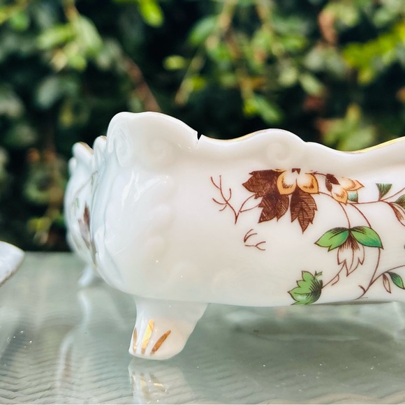 Vintage EW Japan Autumn glory jewelry dish fine China - Picture 8 of 10